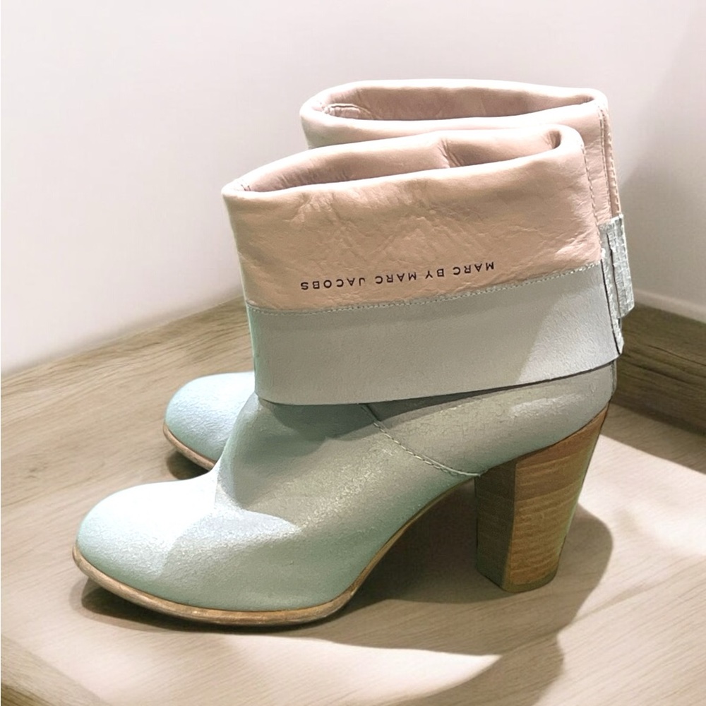 Marc by Marc Jacobs Leather Ankle high heel boots Size 8.5US 38.5EU.
